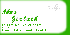 akos gerlach business card